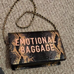 Emotional Baggage Black and Gold Women's Bag